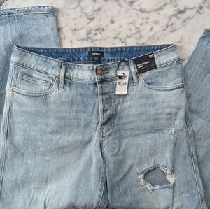 Woman's Express Light Blue Distressed Jeans